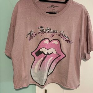 Rolling Stones cropped tee no holes